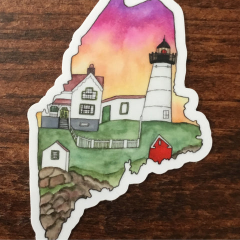 Scribbles ~ Lighthouse - Nubble Lighthouse Sticker @scribblesanddoodlez