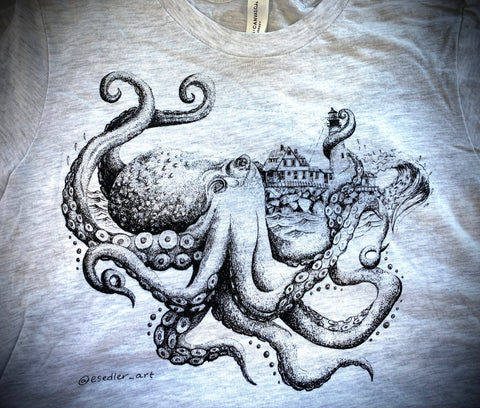 Octopus Ash Youth Tee  @esedler_art