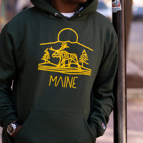 Sunset Moose Hoodie @pinetreeskateco