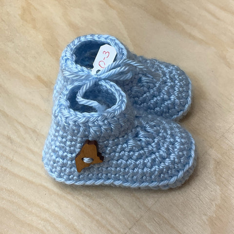 Light Blue Baby Booties