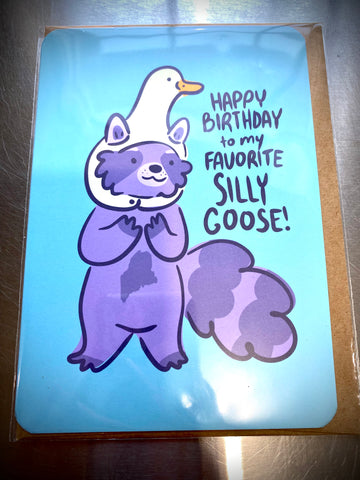 Silly Goose Birthday Card-  @2Birds1Pencil