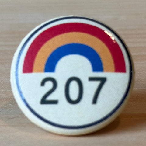 207 Rainbow Plastic Circle Pin  @mainelandcomics