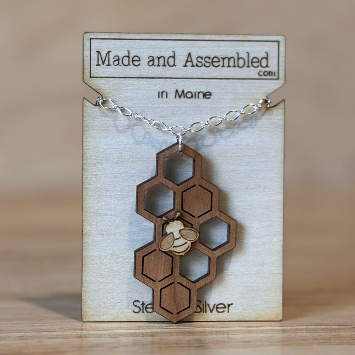 Wooden Necklaces by “Made and Assembled”