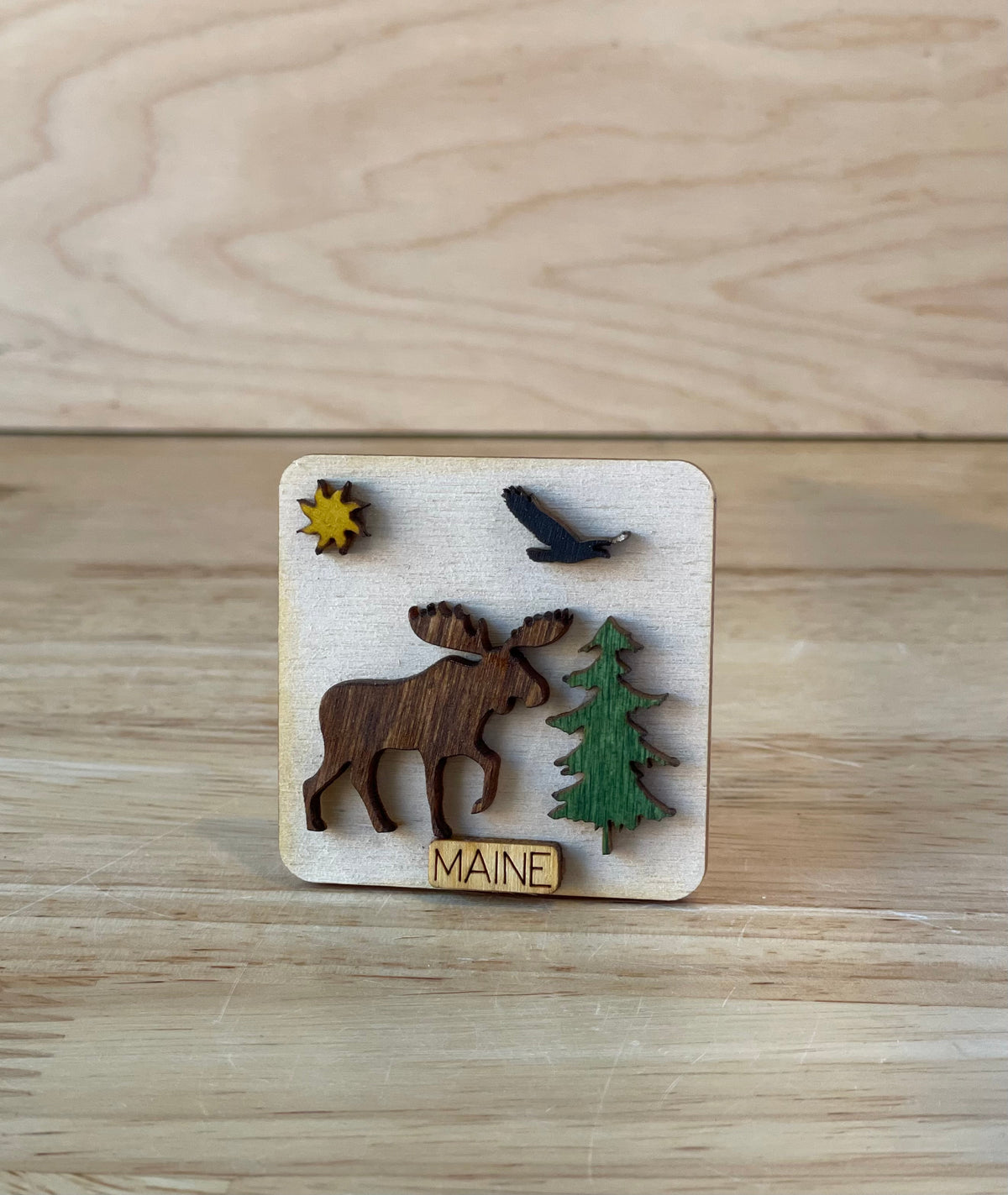 Wooden Square Magnets @doles_orchard