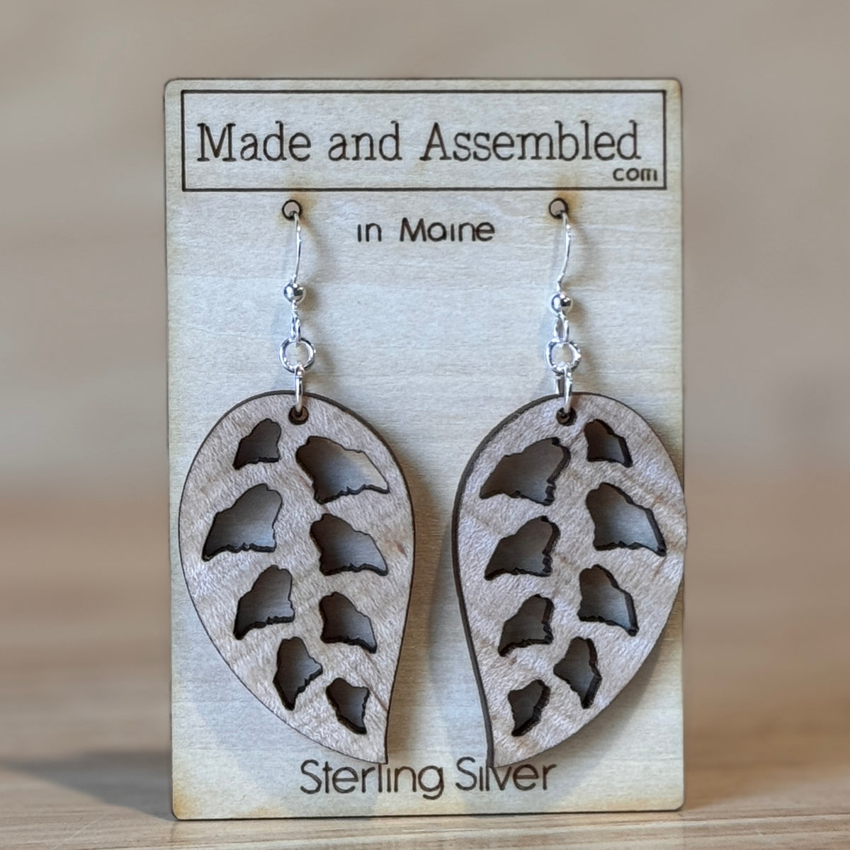 Wooden Earrings by “Made and Assembled”