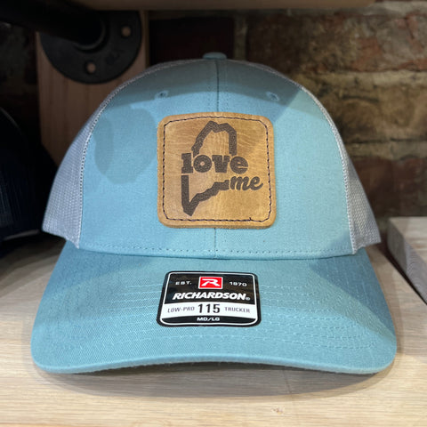 Love ME Trucker Hat Blue  @livemaine