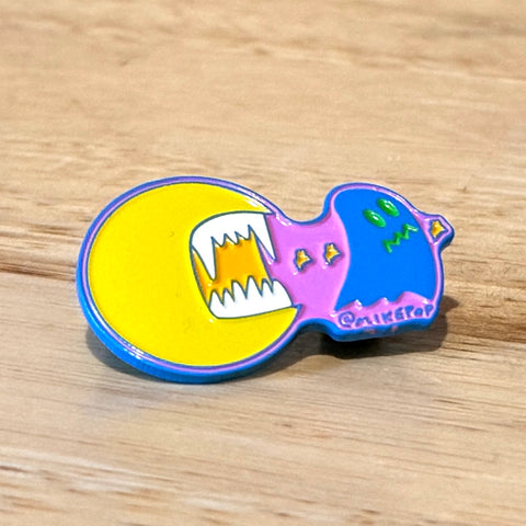 Maine Pac-Man enamel Pin - @mikepop