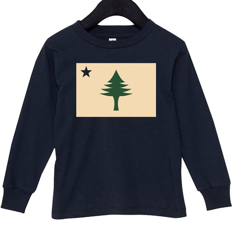 1901 Flag Navy Toddler Long Sleeve Tee