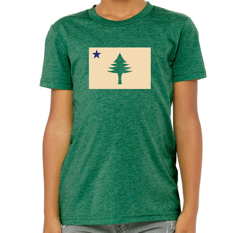 1901 Flag Green Youth Tee