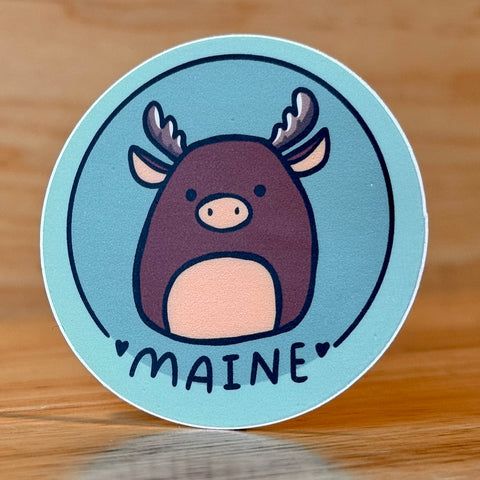 2 Birds 1 Pencil - Maine Moose Sticker @2birds1pencil