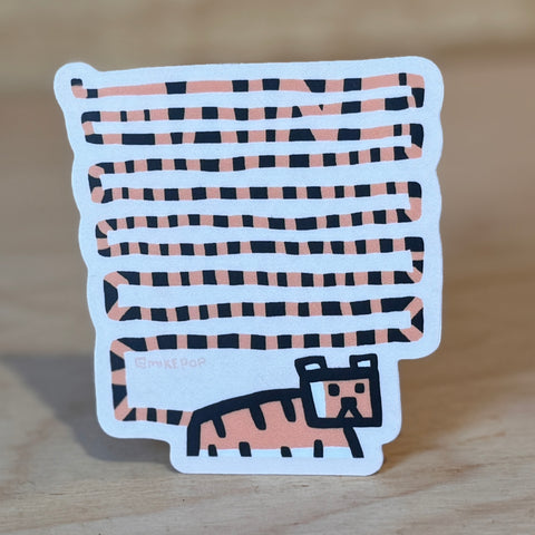 Tiger Long Tail Sticker - @mikepop