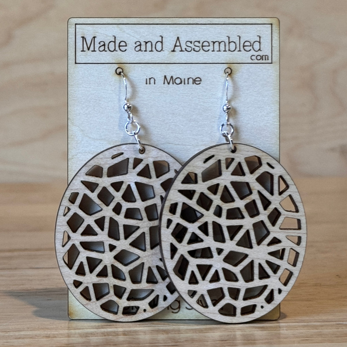 Wooden Earrings by “Made and Assembled”