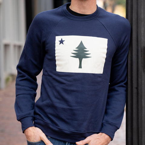 1901 Flag Navy Crew Sweatshirt