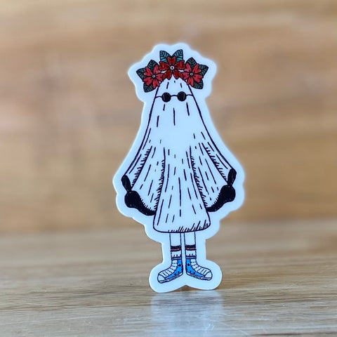 Scribbles - Spooky Cut Ghost Sticker @scribblesanddoodlez