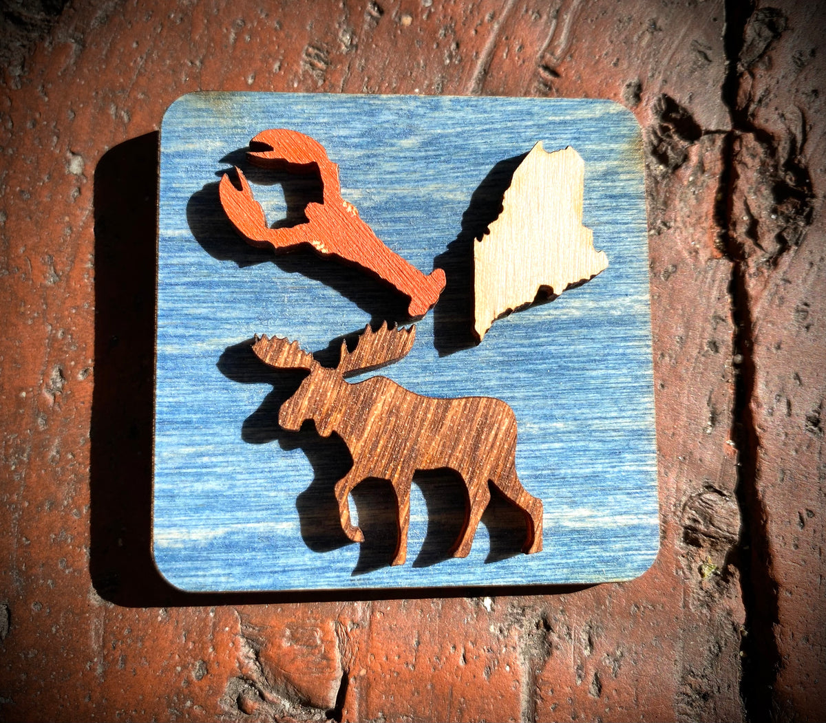 Wooden Square Magnets @doles_orchard