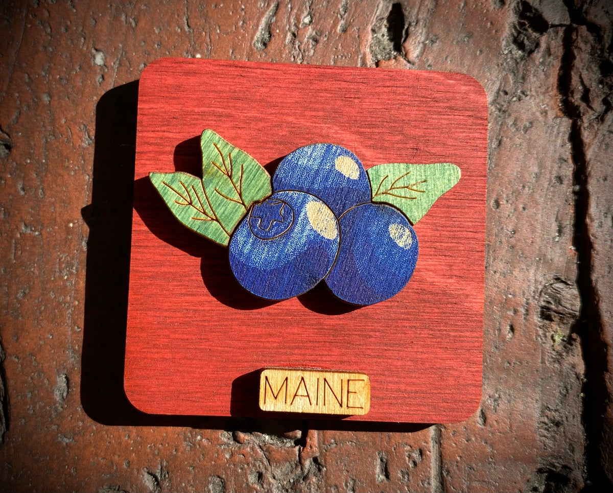 Wooden Square Magnets @doles_orchard