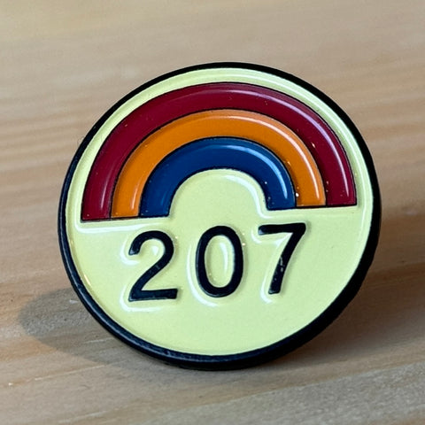 207 Rainbow Enamel Pin  @mainelandcomics