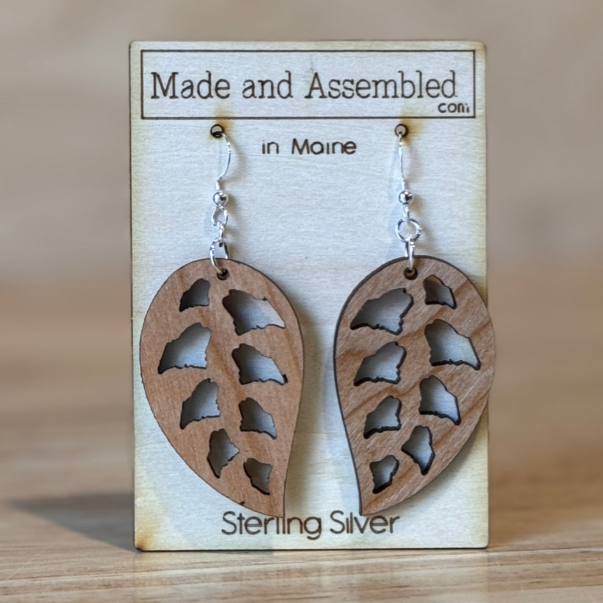 Wooden Earrings by “Made and Assembled”