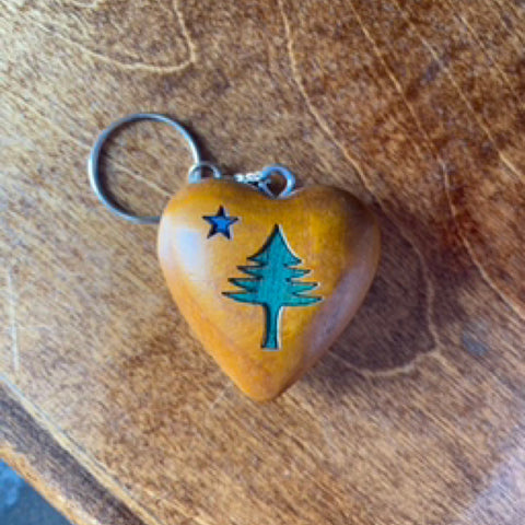 1901 Flag Wooden Heart Keychain @dolesorchard