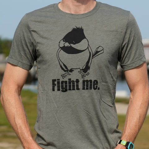 Fight Me-Black Outlined Bird Tee -Kristina Campbell