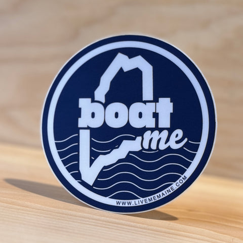 Boat ME Sticker @livemaine