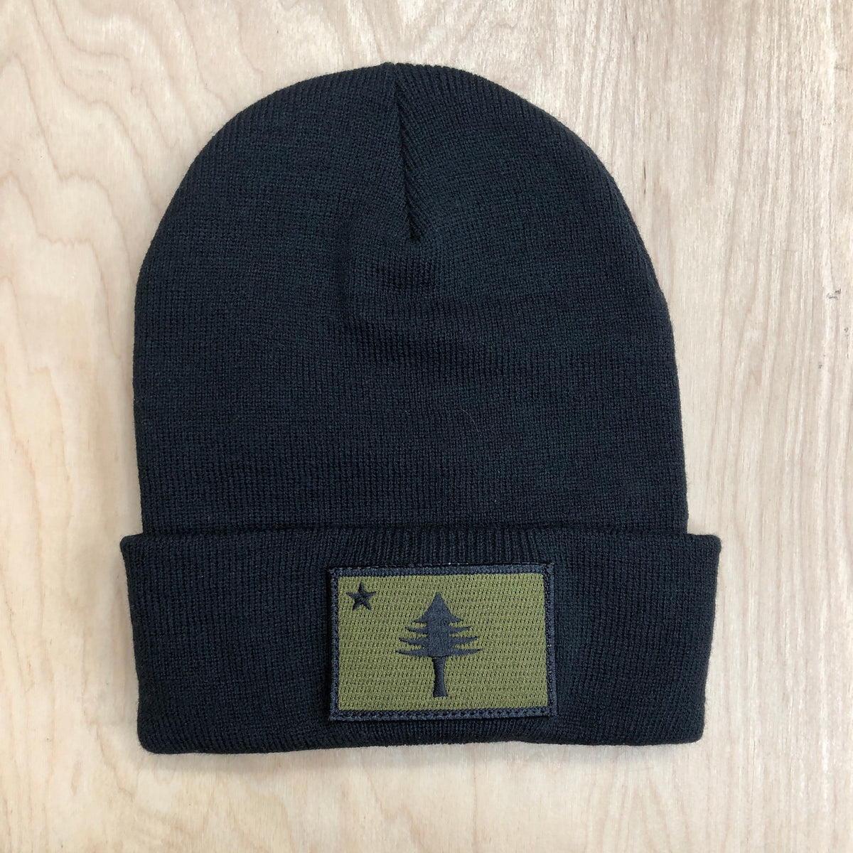 BEANIE - ARMY GREEN PATCH