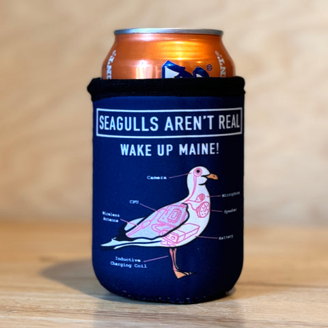 Seagulls Aren’t Real Collapsible Koozie @Forthouse