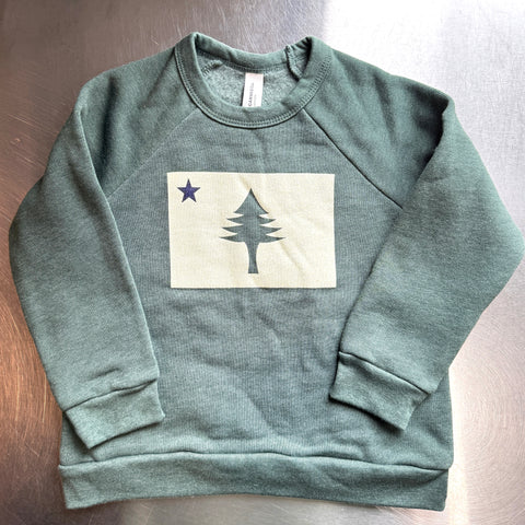 1901 Flag Green Toddler Crew Sweatshirt