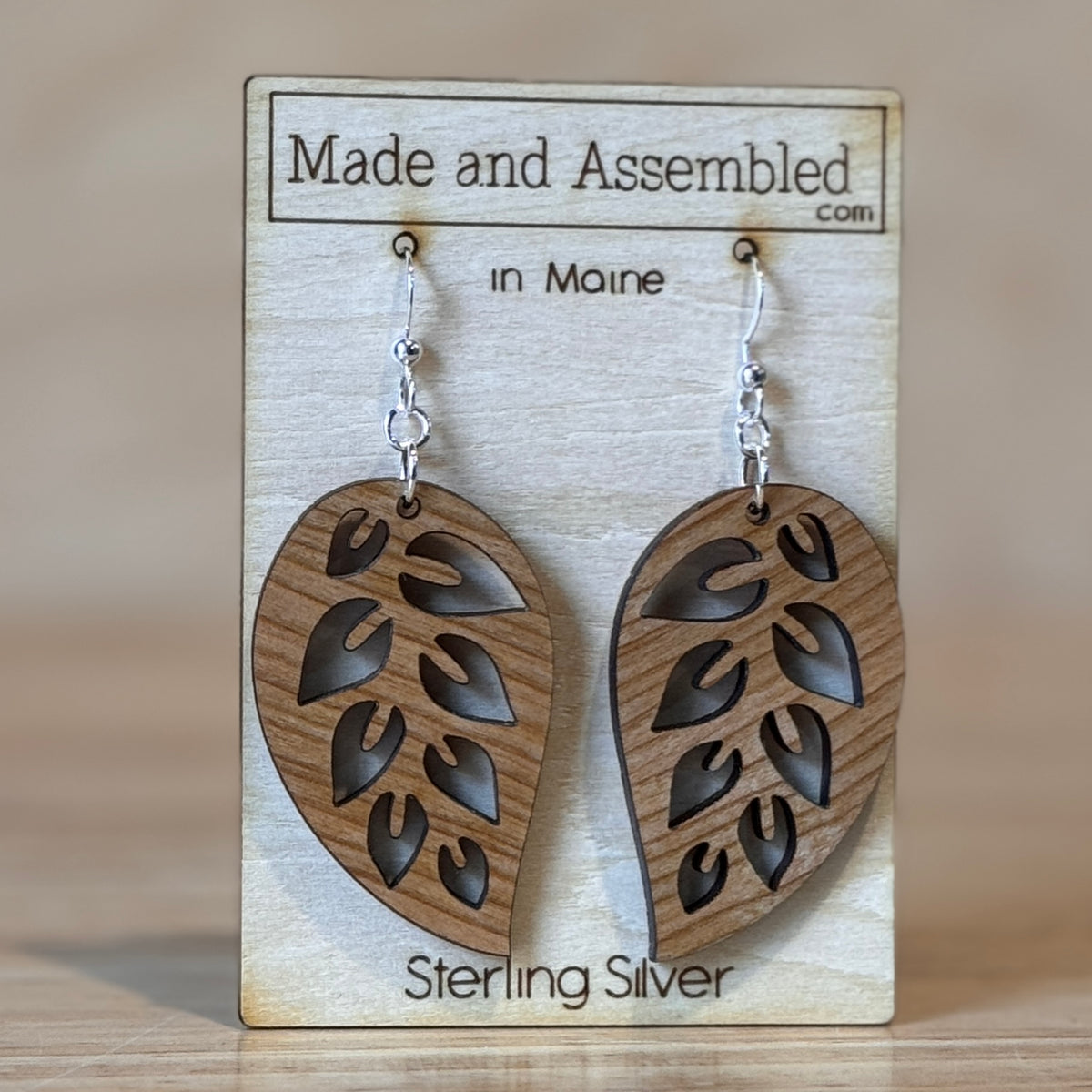 Wooden Earrings by “Made and Assembled”