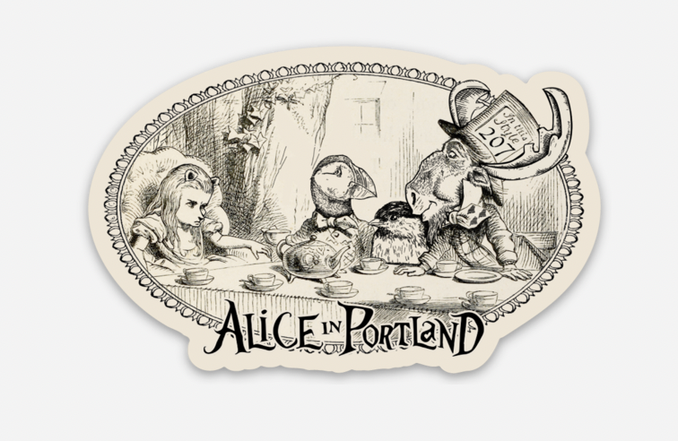 Alice in Portland Sticker @mainelandcomics