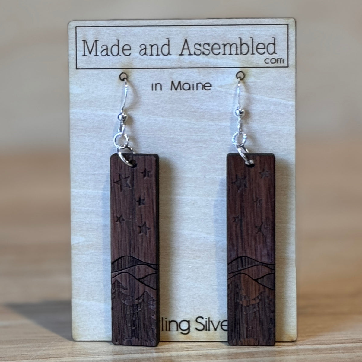 Wooden Earrings by “Made and Assembled”