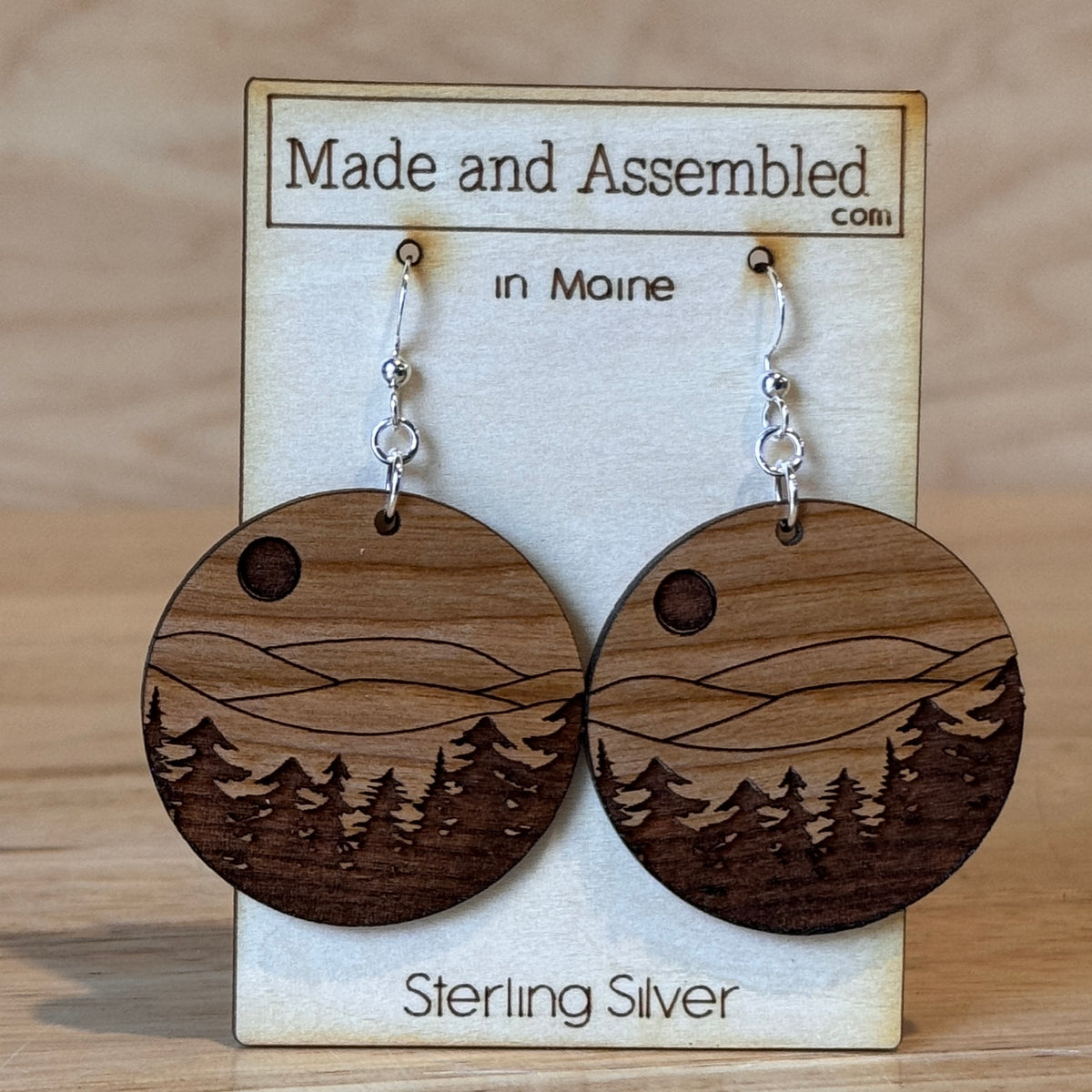 Wooden Earrings by “Made and Assembled”