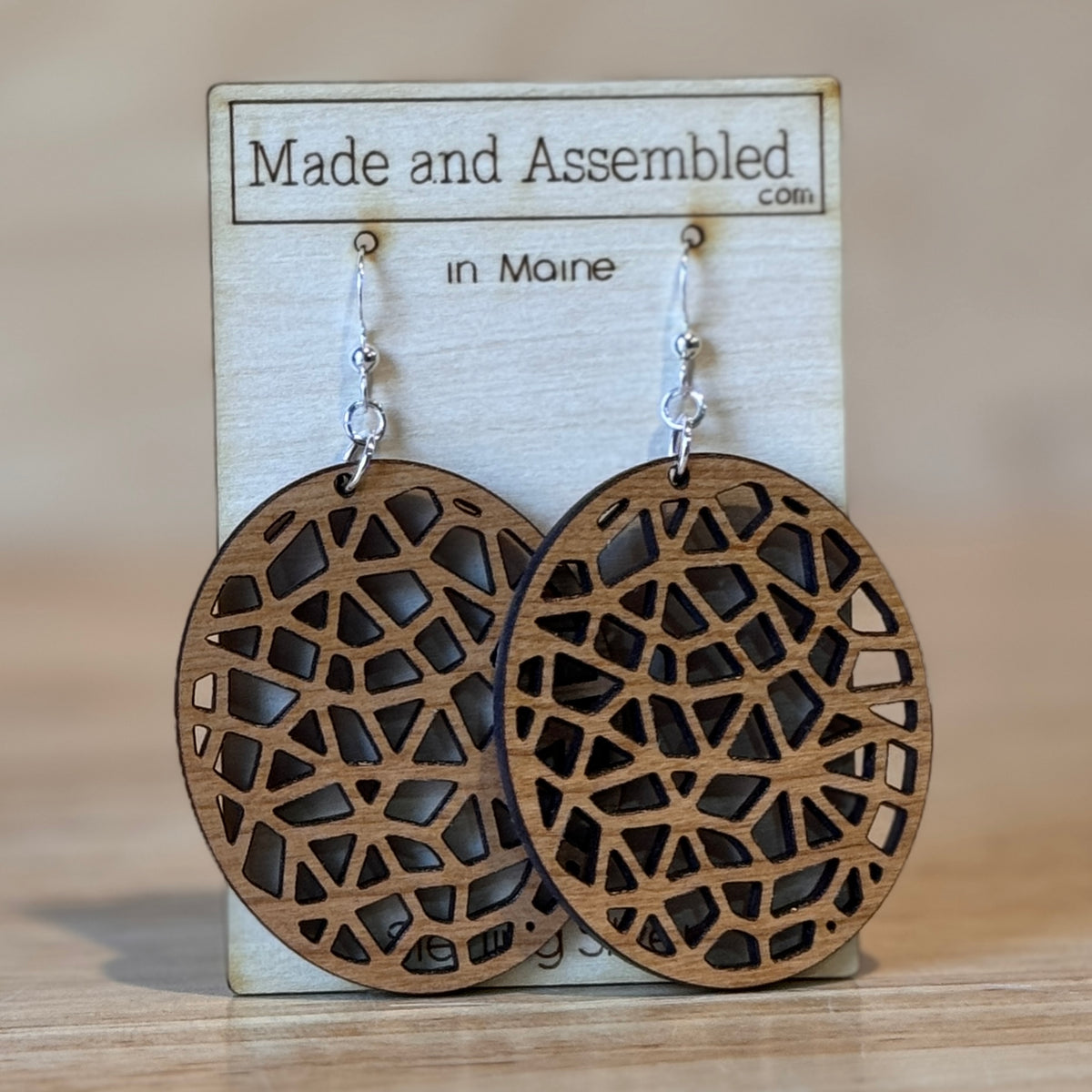 Wooden Earrings by “Made and Assembled”