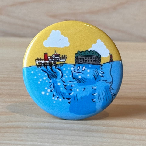 Casco Bay Sea Monster Pin @monstersbythesea