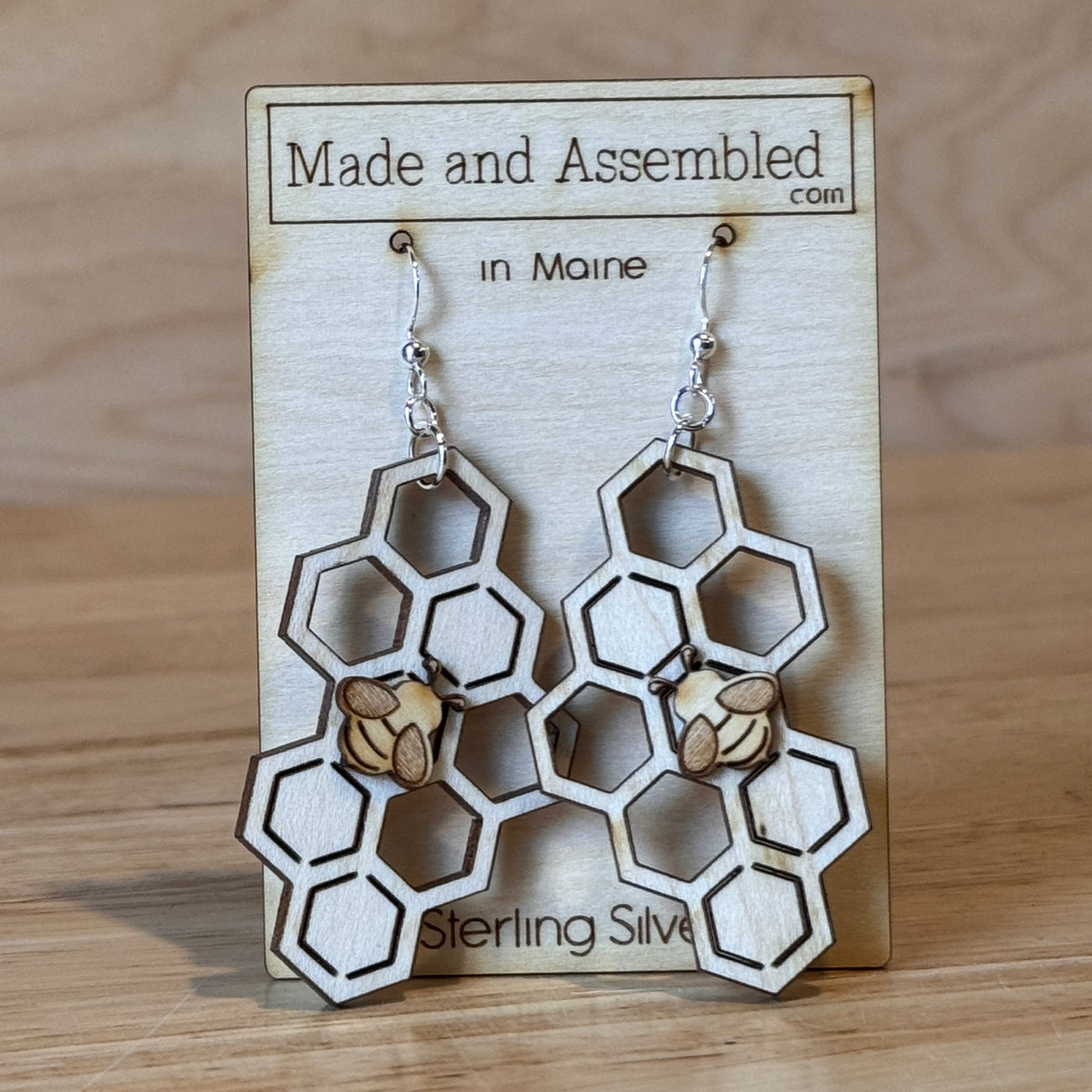 Wooden Earrings by “Made and Assembled”