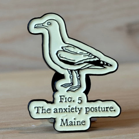 Anxiety Posture Enamel Pin @craigmountainart